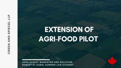 Extension Of Agri Food Pilot Green And Spiegel