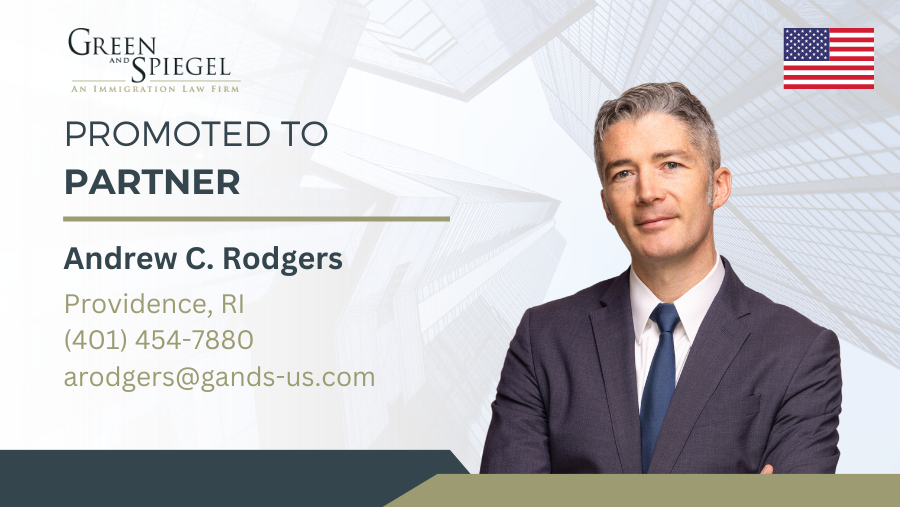 Green and Spiegel U.S. Announces Promotion of Andrew C. Rodgers, Esq. to Partner