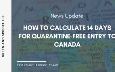 HOW TO CALCULATE 14 DAYS FOR QUARANTINE-FREE ENTRY TO CANADA