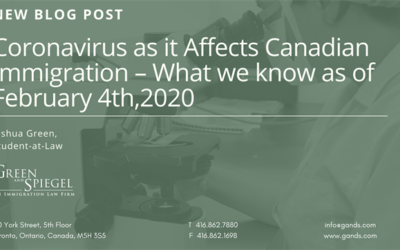 CORONAVIRUS AS IT AFFECTS CANADIAN IMMIGRATION – WHAT WE KNOW AS OF FEBRUARY 4TH,2020