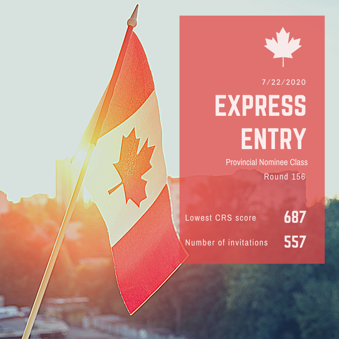 EXPRESS ENTRY DRAW 156 - PROVINCIAL NOMINEE CLASS | Green and Spiegel