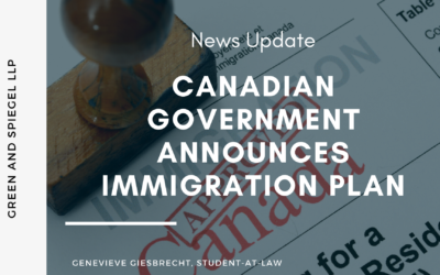 CANADIAN GOVERNMENT ANNOUNCES IMMIGRATION PLAN