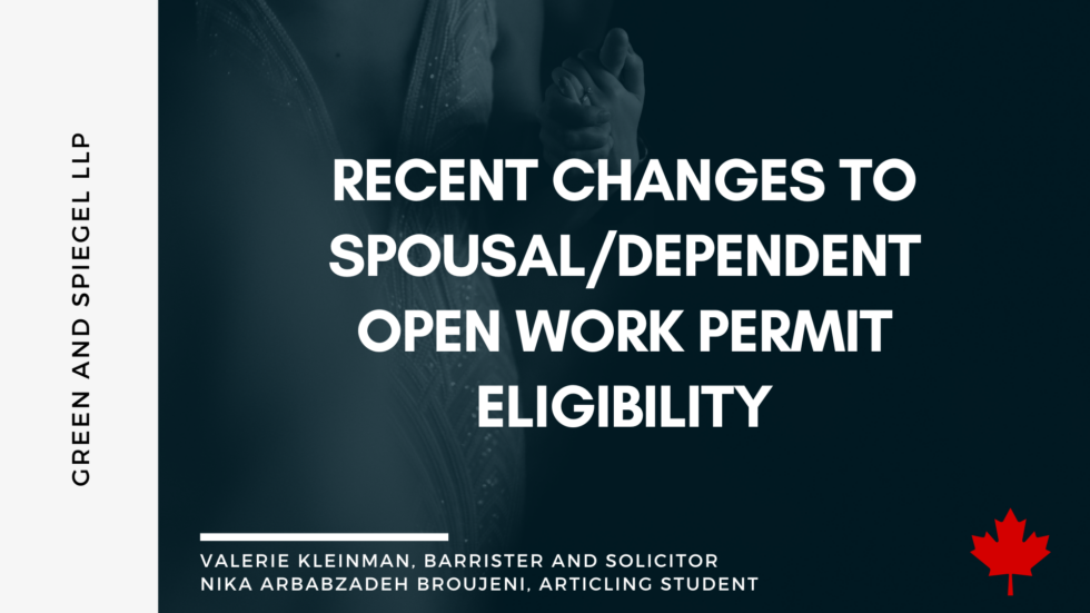 New Open Work Permit Eligibility For Spouses And Dependents 1784