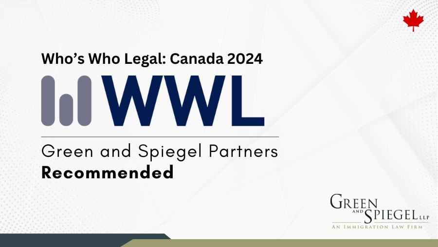 Green and Spiegel Recognized by Who’s Who Legal: Canada 2024